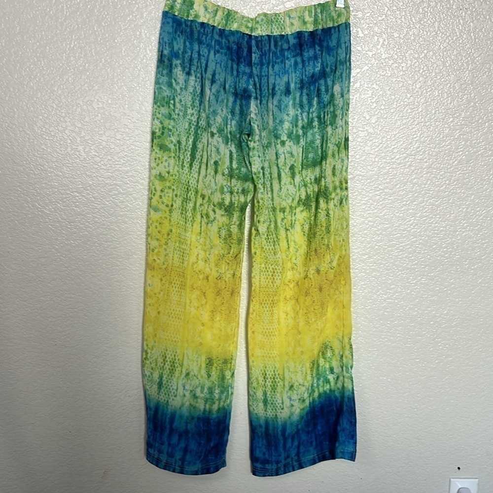 Halogen Sheer Animal Print Wide Leg Pants - Picture 4 of 4